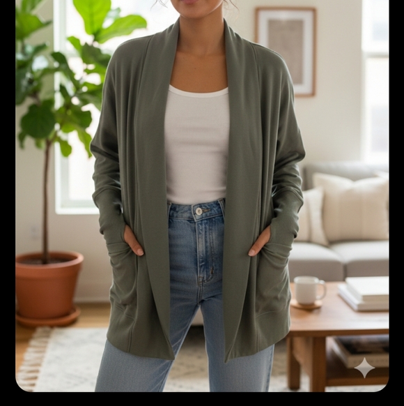 Pact Jackets & Blazers - PACT Organic Cotton Shawl Collar Cardigan Moss Green Size Medium